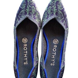 Rothy's Chic Blue and Green Flats